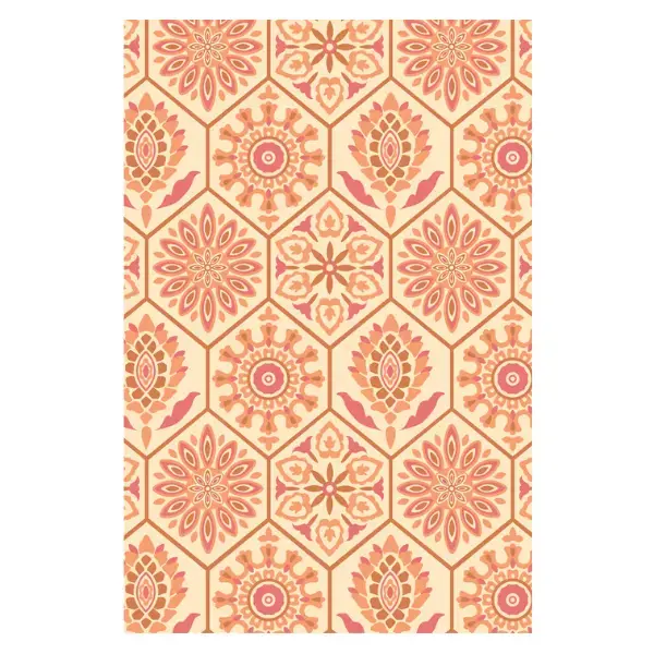 Sale | Buitenkleed 120x180cm Creme/koraal/roze - Blommie‘s Lifestyle