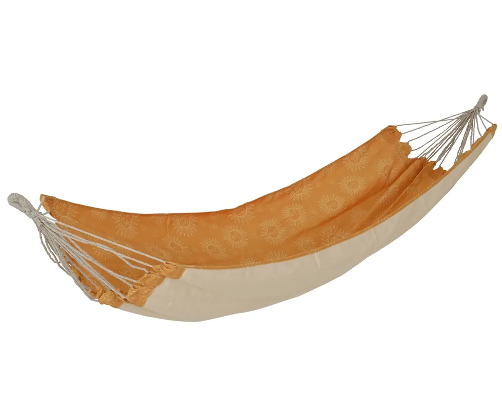 Hangmat polyester katoen outdoor Oranje - Premium