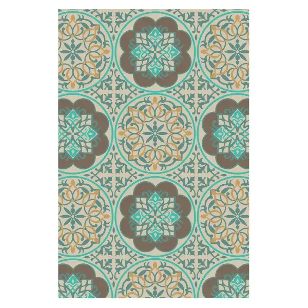 Buitenkleed 120x180cm Groen/bruin/oranje - Blommie‘s Lifestyle - Makkelijk bestellen