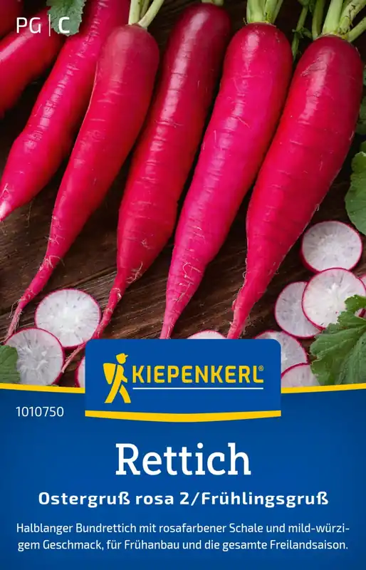 Kiepenkerl Radijs "Ostergruß rosa 2 / Frühlingsgruß" - Wees er snel bij