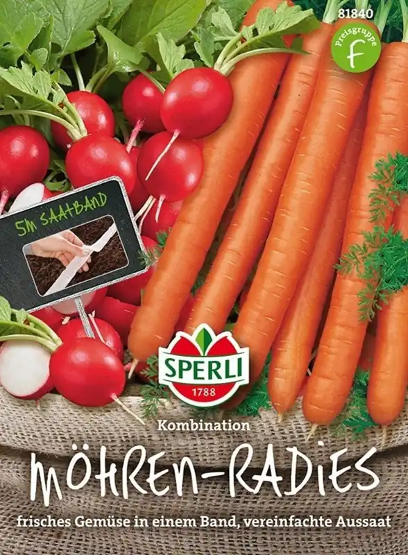 Sperli Wortel-Radijs Combinatie 5m Zaadband - Bespaar meer