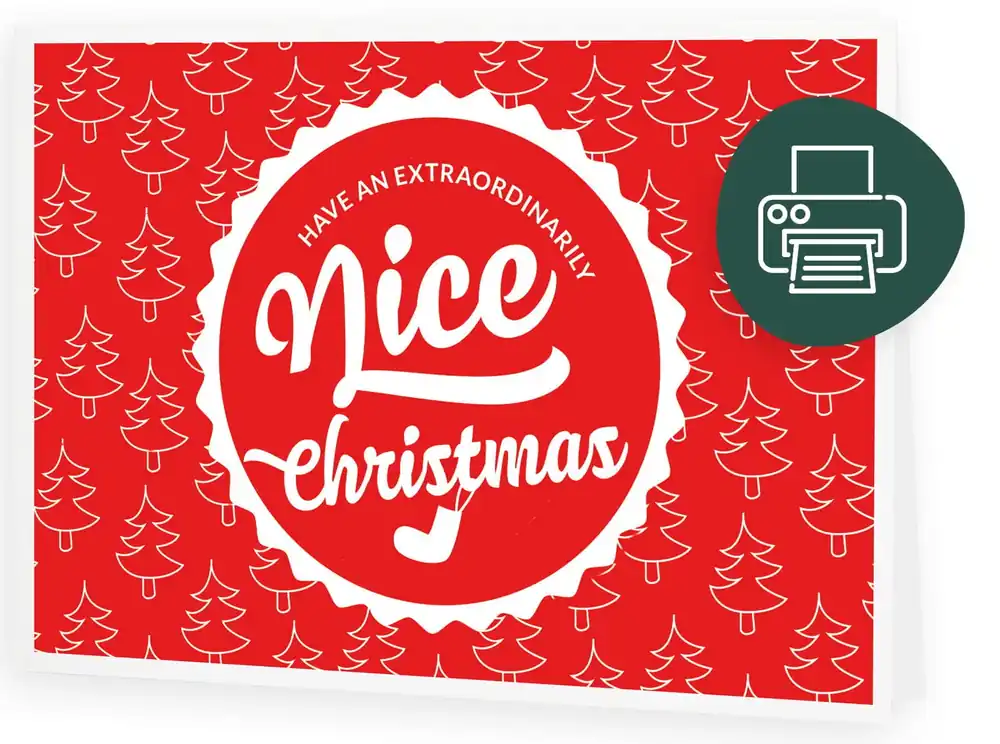 Nog maar enkele beschikbaar | bloomling "Nice Christmas" Cadeaubon om zelf te Printen, "Nice Christmas" Gutschein