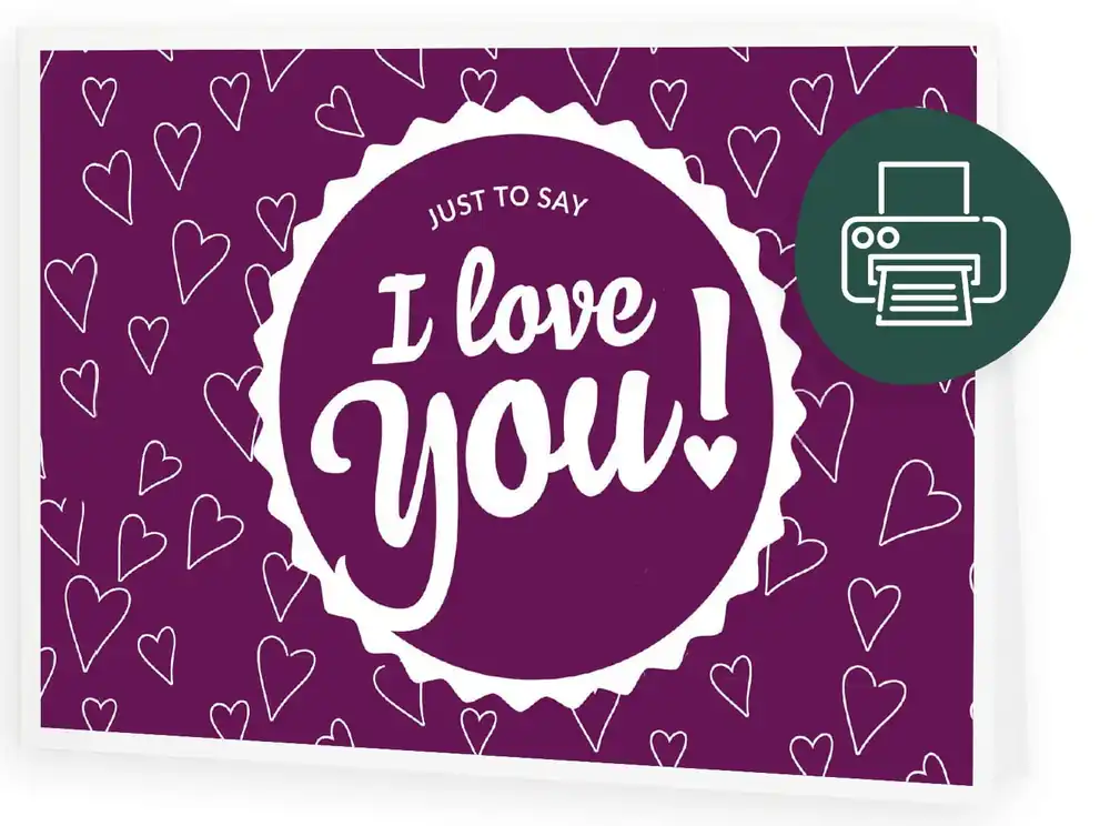 bloomling "I Love You!" - Cadeaubon om zelf te Printen, I Love You! - Gutschein Digital | Speciale aanbieding