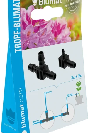 Blumat T-Stuk 8 mm en Eindstuk 8-3 mm | Premium