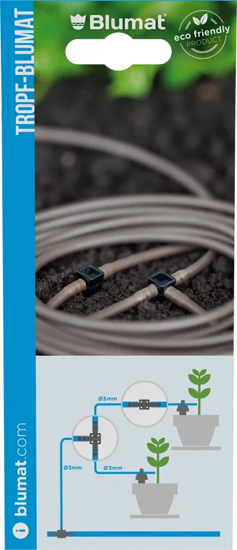 Goed beoordeeld - Blumat Druppelslang met T-Stuk 3 mm en Verbinder 3 mm