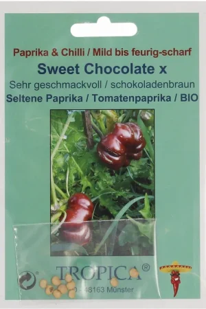 Nieuw binnengekomen | TROPICA Biologische Spaanse Peper "Sweet Chocolate", 10 Korrels