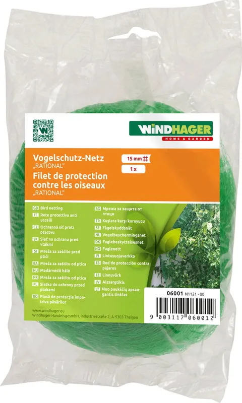 Windhager RATIONAL Vogelbeschermingsnet, 10x4m | Snelle levering