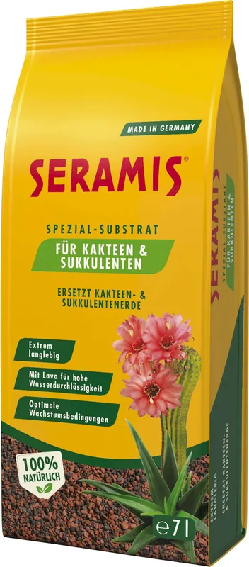 Favoriet van klanten | Seramis Speciaal Substraat voor Cactussen en Vetplanten, 7 L