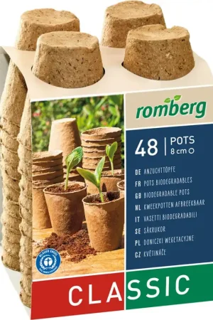 Nog enkele stuks - Romberg 48 Ronde Zaadpotjes - 8 cm , 48 stuks
