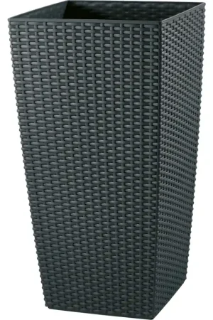 Alleen vandaag - Lechuza Plantenbak Complete Set Cubico Cottage Graniet, H 56cm, 30x30cm