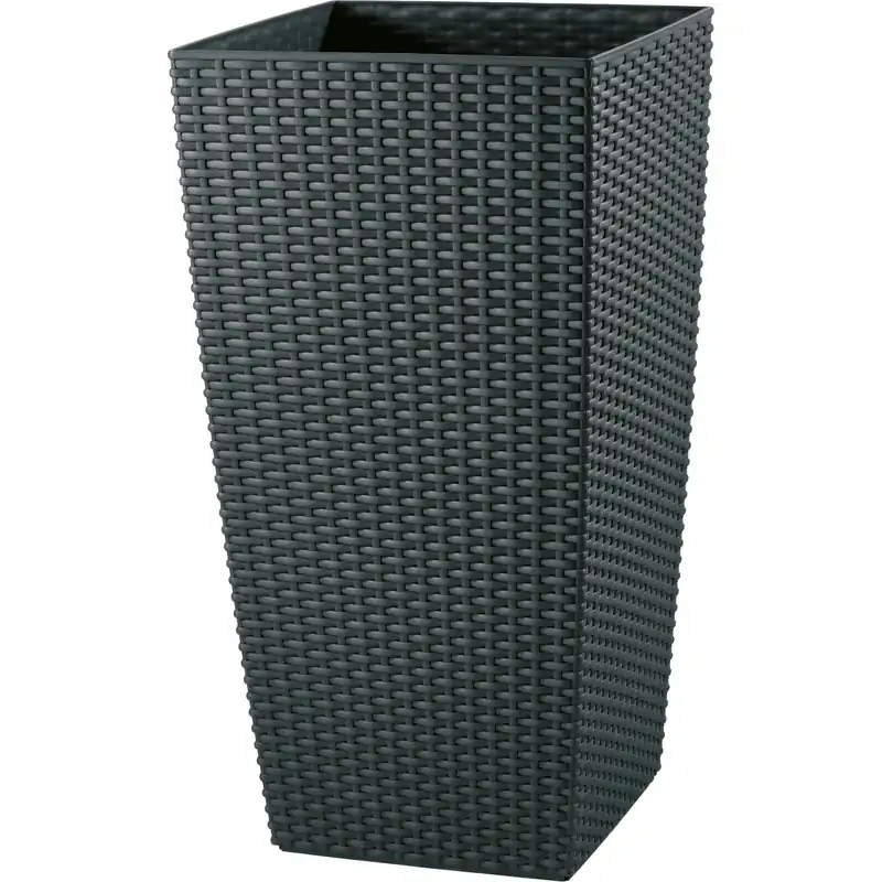 Alleen vandaag - Lechuza Plantenbak Complete Set Cubico Cottage Graniet, H 56cm, 30x30cm