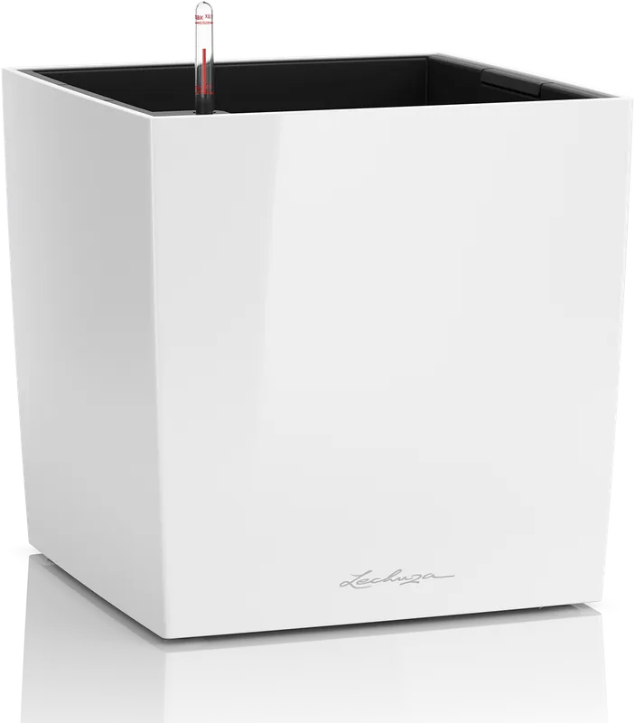 Lechuza Plantenbak CUBE Premium 30, Wit hoogglans | Actieprijs