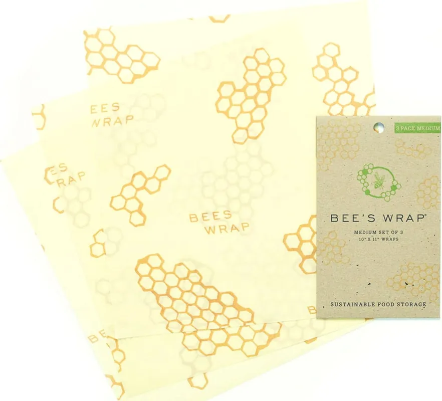 Klantfavoriet - Bee‘s Wrap Bijenwasdoek Set van 3, Medium (25x27,5cm) (3 stuks)