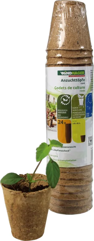 Windhager Ronde Kweekbakjes, 6 cm, 24 stuks - Actieprijs