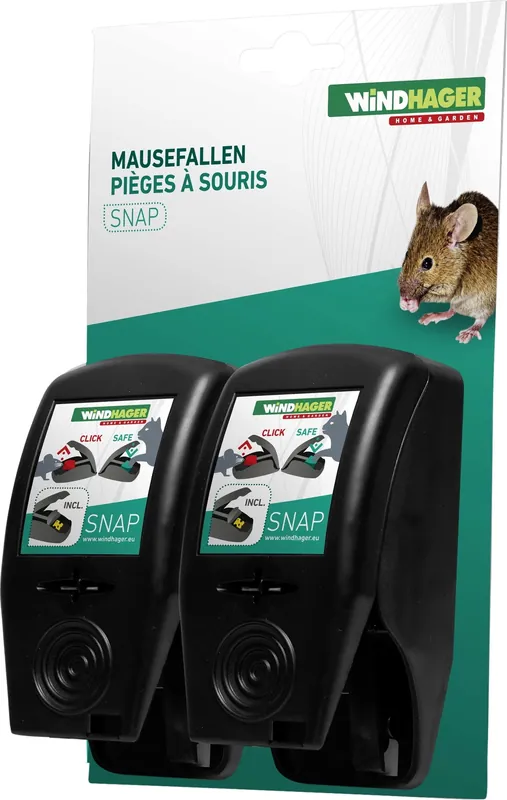 Windhager Muizenval SNAP - 2 Stuks | Professionele kwaliteit