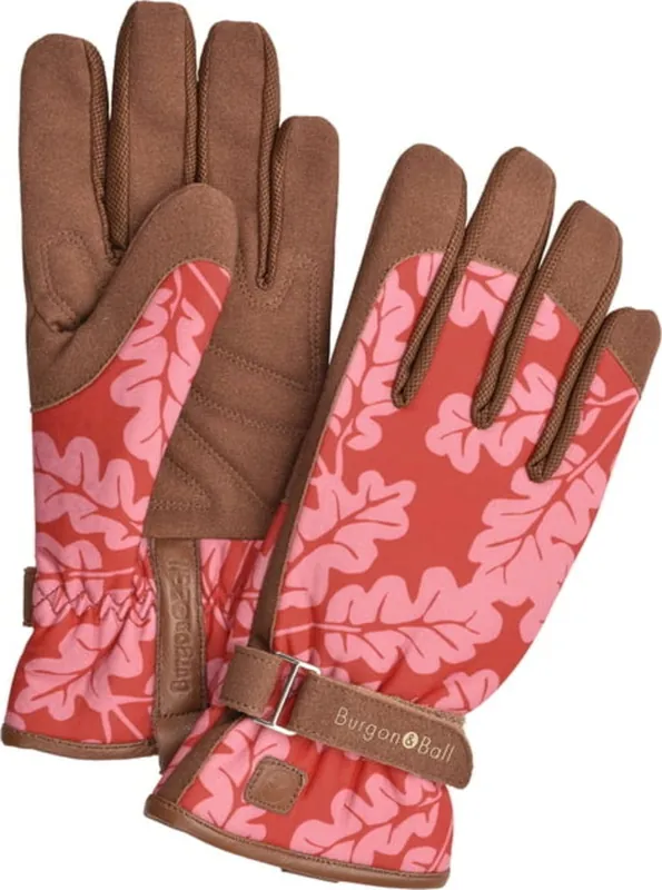 Burgon & Ball Tuinhandschoenen "Oak Leaf" - Poppy, M/L - Rechtstreeks uit de fabriek