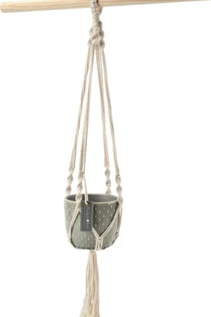Bestelbaar - Burgon & Ball Macramé Hangende Bloempot