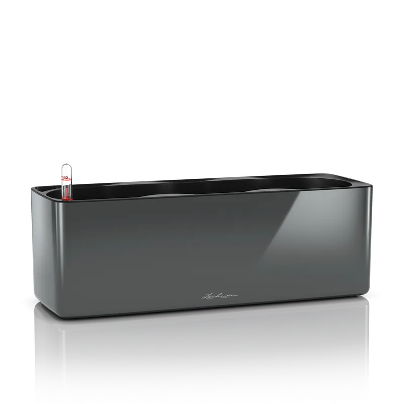 Lechuza Bloempot CUBE Premium Triple, Wit hoogglans - Extra voordeel