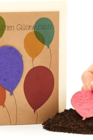 Trending - Die Stadtgärtner Bloeiende Wenskaart "Luftballons"