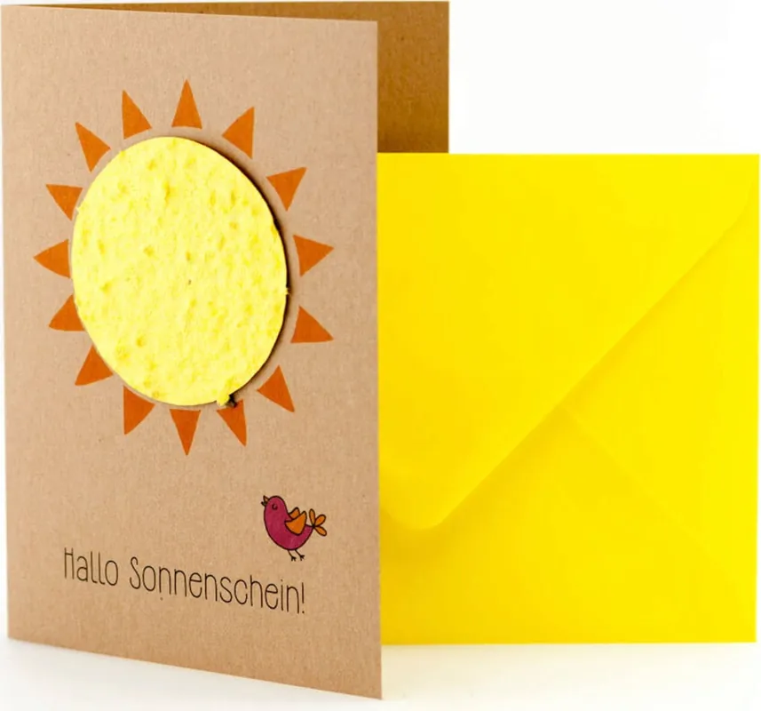 Mis het niet - Die Stadtgärtner Bloeiende Wenskaart "Hallo Sonnenschein"