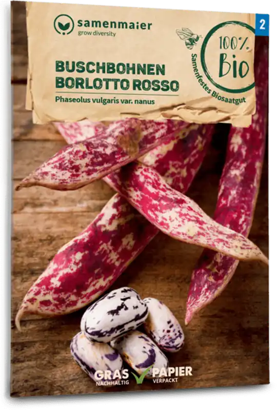 Samen Maier Biologische Struikbonen "Borlotto Rosso" - Prijsverlaging