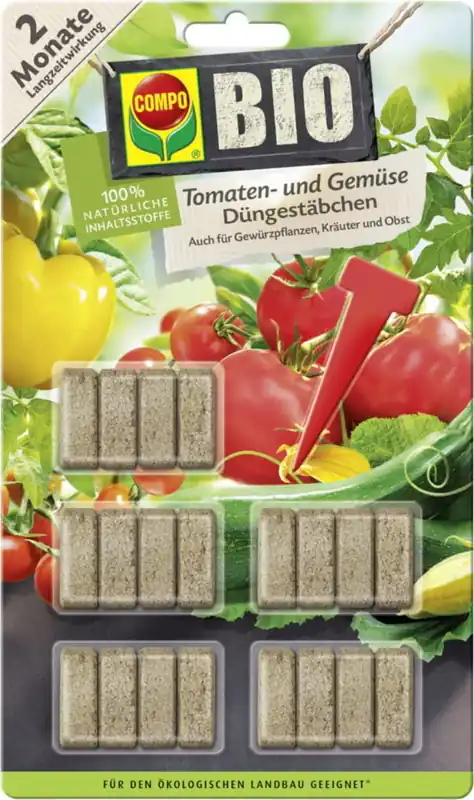 COMPO BIOLOGISCHE Tomaten- en Groentemeststicks, 20 stuks - Online bestellen