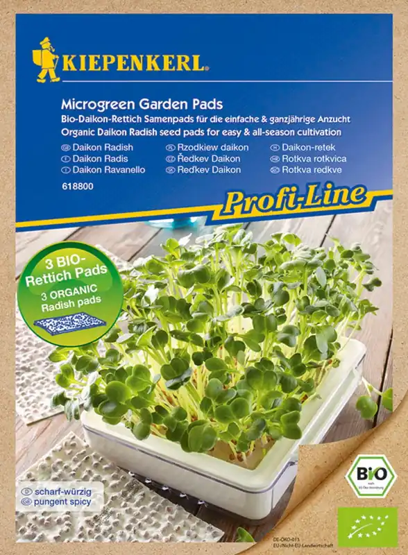 Speciale deal - Kiepenkerl MicroGreen Duo-Garden Refillpads BIO Daikon Radijs, 3 stuks