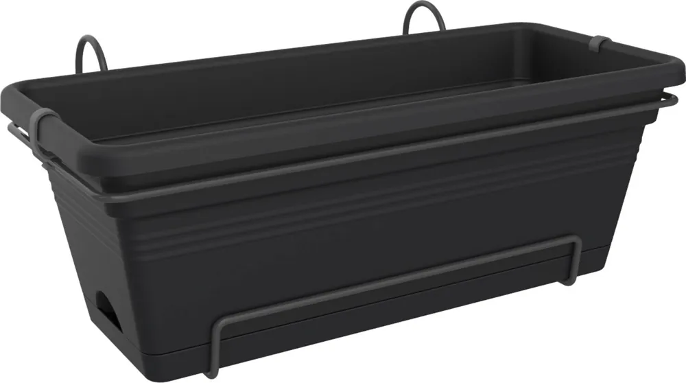elho green basics balkonbak xl allin1 55cm, living black - Hoge kwaliteit