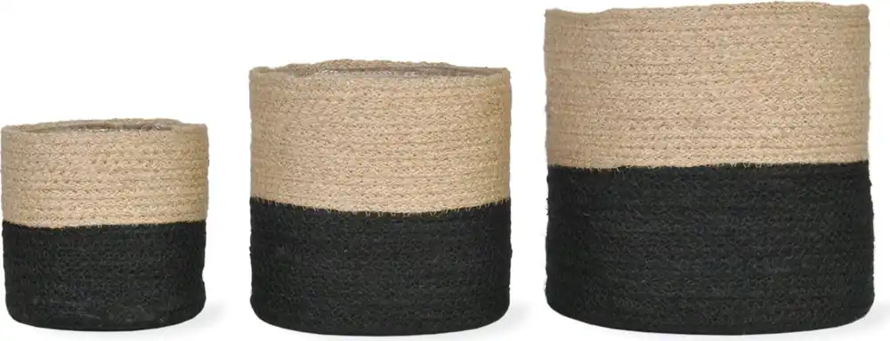 Nieuw binnen | Garden Trading Jute Potten, Set van 3