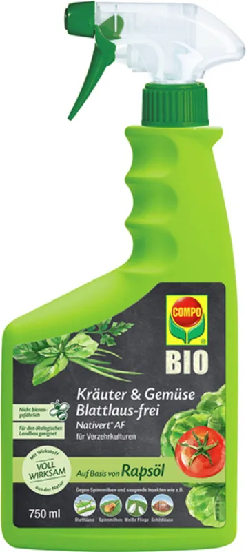 Aanbieding | COMPO Kruiden & Groenten Bladluisvrij Nativert® AF, 750 ml - Reg. Nr. 3855-902
