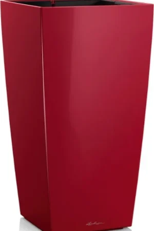 Veilig winkelen - Lechuza Plantenbak CUBICO Premium 50, Scharlaken rood hoogglans
