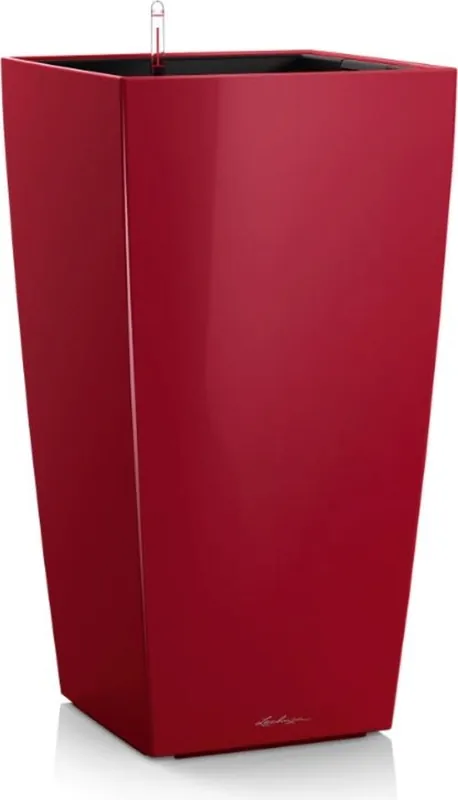 Veilig winkelen - Lechuza Plantenbak CUBICO Premium 50, Scharlaken rood hoogglans
