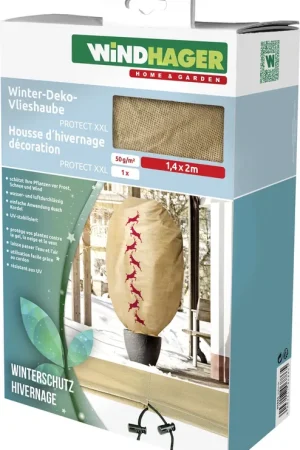 Favoriet van klanten - Windhager Winter Decoratieve Fleece Capuchon Protect 1,4 x 2 m, Hert