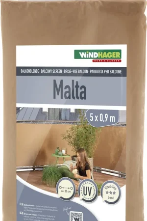Net toegevoegd - Windhager Balkonscherm Malta, Khaki