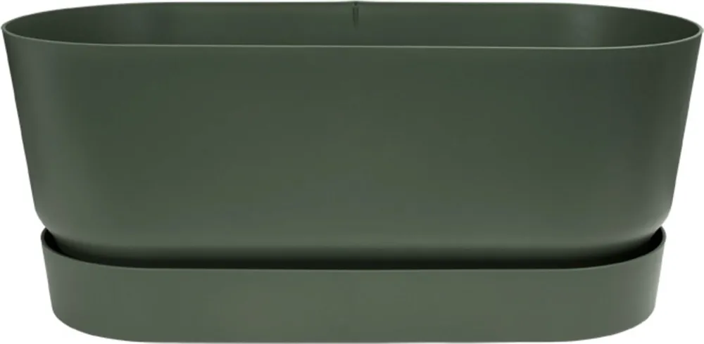 elho greenville terrace trough wheels 80cm, living black - Bespaar nu