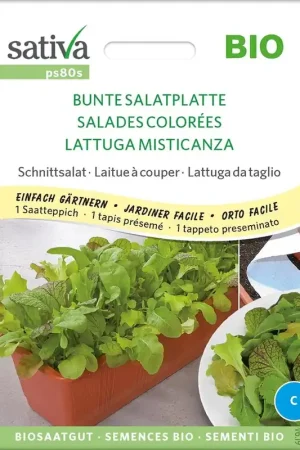 Zojuist toegevoegd - Sativa Biologische Sla "Bunte Salatplatte - Saatteppich"