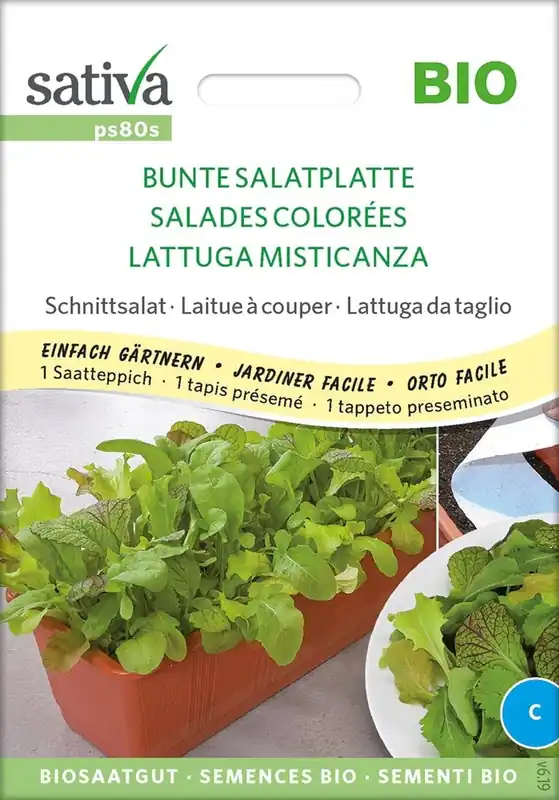 Zojuist toegevoegd - Sativa Biologische Sla "Bunte Salatplatte - Saatteppich"