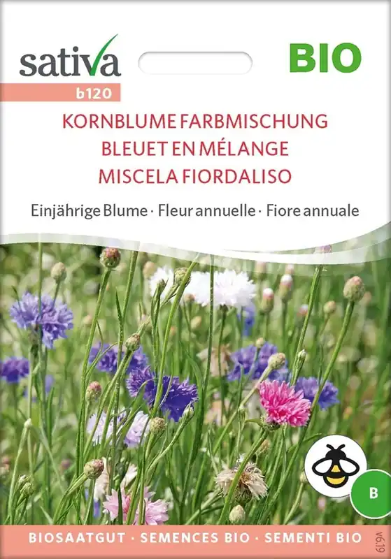 Online bestellen | Sativa Biologische Eenjarige Bloem "Korenbloem - Kleurenmix"