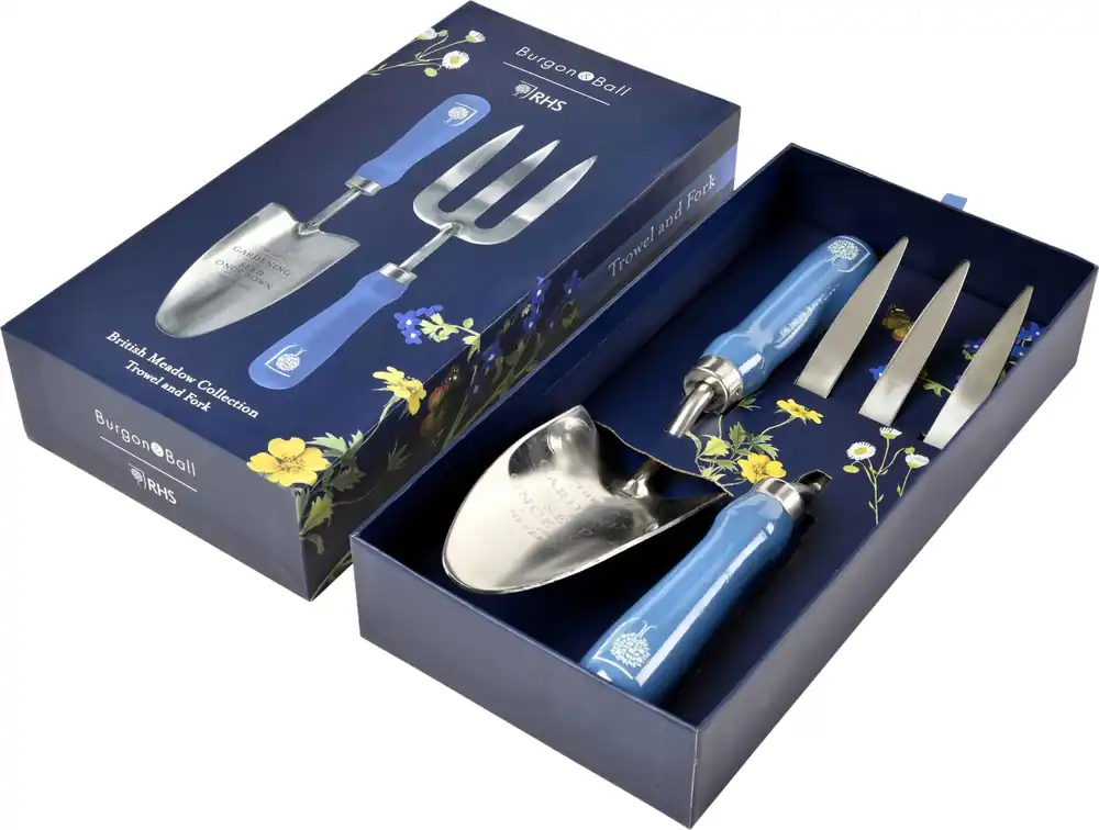 Scherpe prijs | Burgon & Ball Troffel en Tuinvork - Geschenkset "British Meadow"