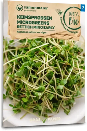 Extra korting - Samen Maier Biologische Kiemgroente/Microgreens - Radijs "Mino Early"