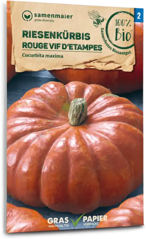 Extra korting - Samen Maier Biologische Reuzenpompoen "Rouge vif d‘Etampes (Roter Zentner)"