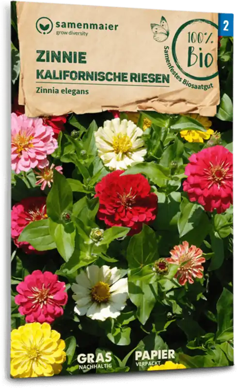 Samen Maier Biologische Zinnia "Kalifornische Riesen" - Klaar voor verzending