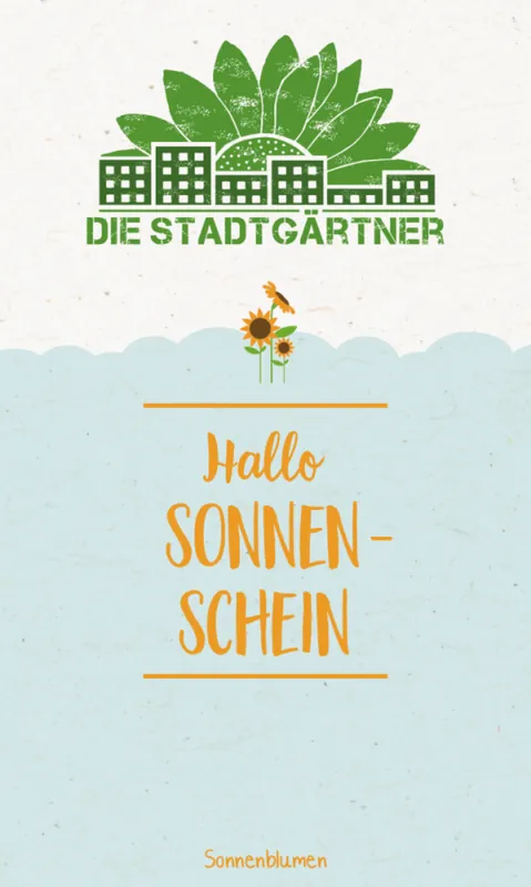 Klaar voor verzending | Die Stadtgärtner Zadengroet "Hallo Sonnenschein"
