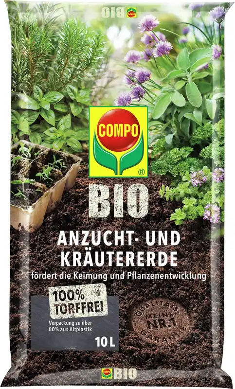 COMPO Biologische Teelt- en Kruidengrond - Zonder Turf, 20 liter | Beste prijs
