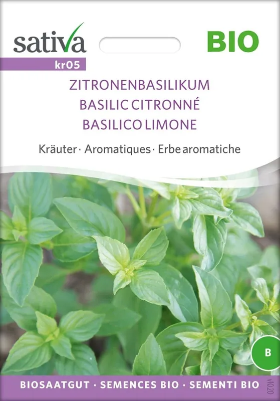 Sativa Biologische Kruiden “Citroenbasilicum” - Nieuw