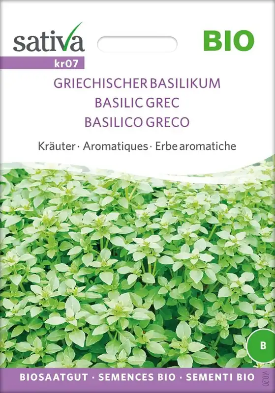 Sativa Biologische Kruiden "Griechischer Basilikum" - Klaar voor verzending