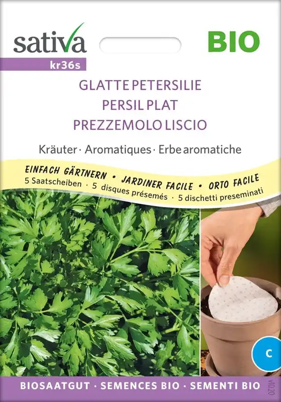Professionele kwaliteit | Sativa Biologische Platte Peterselie Zaadschijven