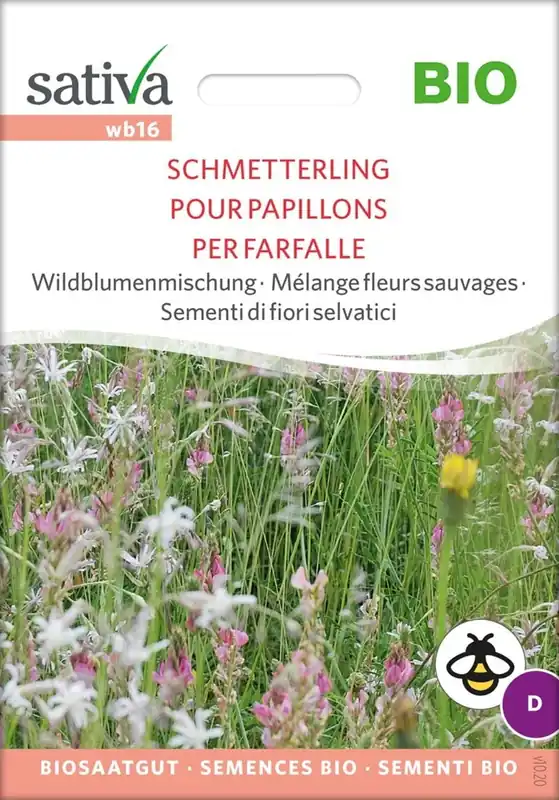 Direct van de fabrikant | Sativa Biologische Wilde Bloemenmix “Schmetterling"