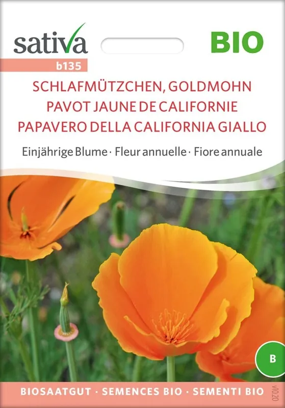 Speciale deal - Sativa Biologische Eenjarige Bloem "Schlafmützchen, Gouden Papaver"