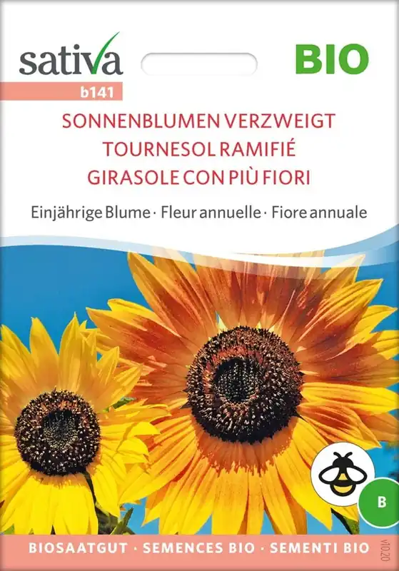 Sativa Biologische Eenjarige Bloem "Sonnenblumen Verzweigt" | Nieuwe release
